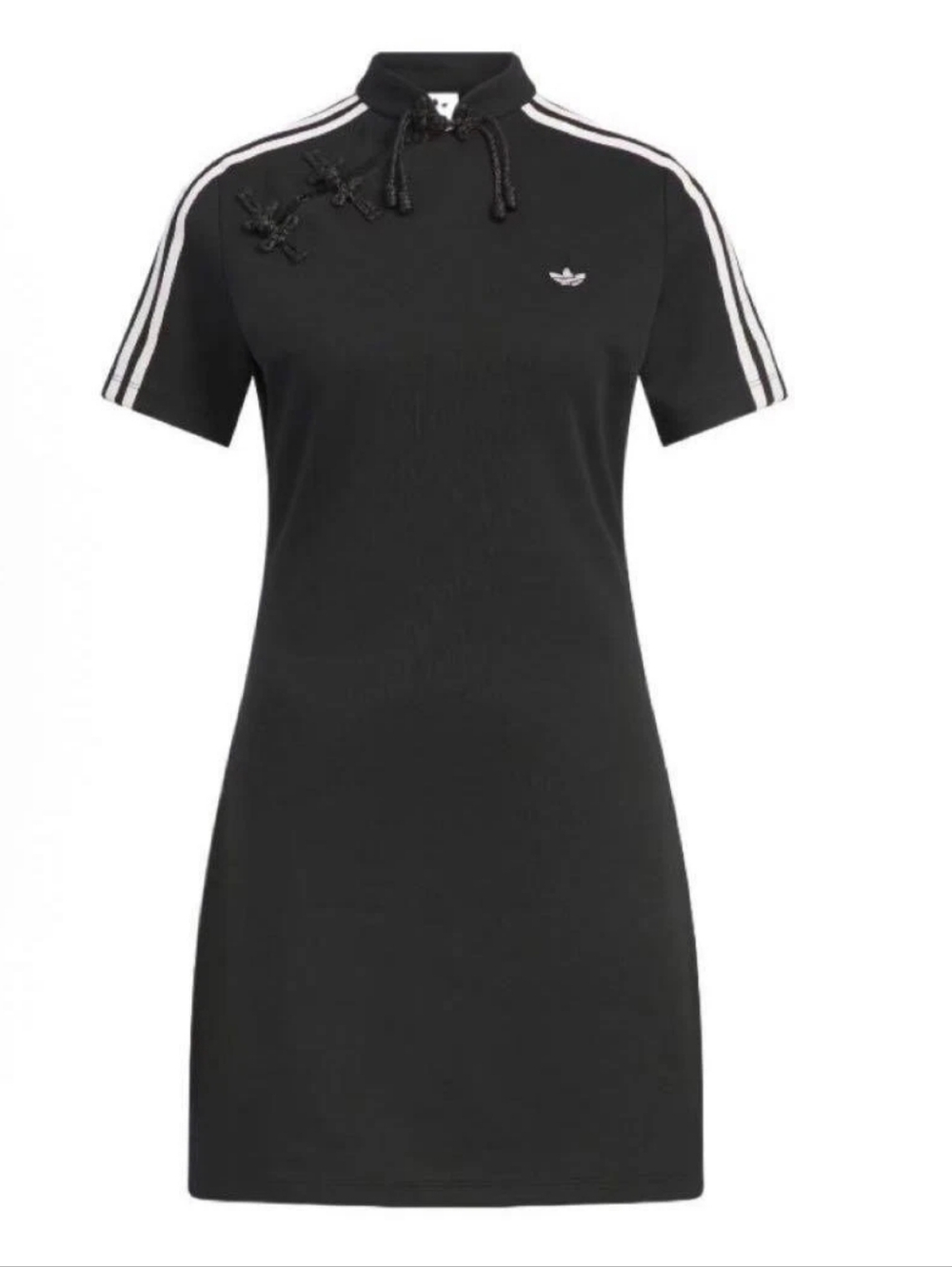 Adidas Originals Black Chinese Style Cheongsam Dress Size S